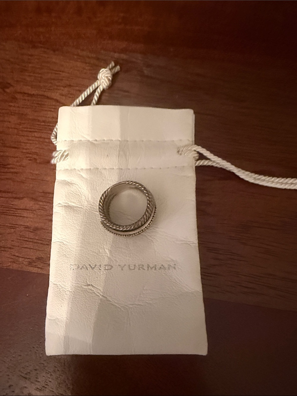 David Yurman Sterling Silver Twisted Cable Ring - Silver